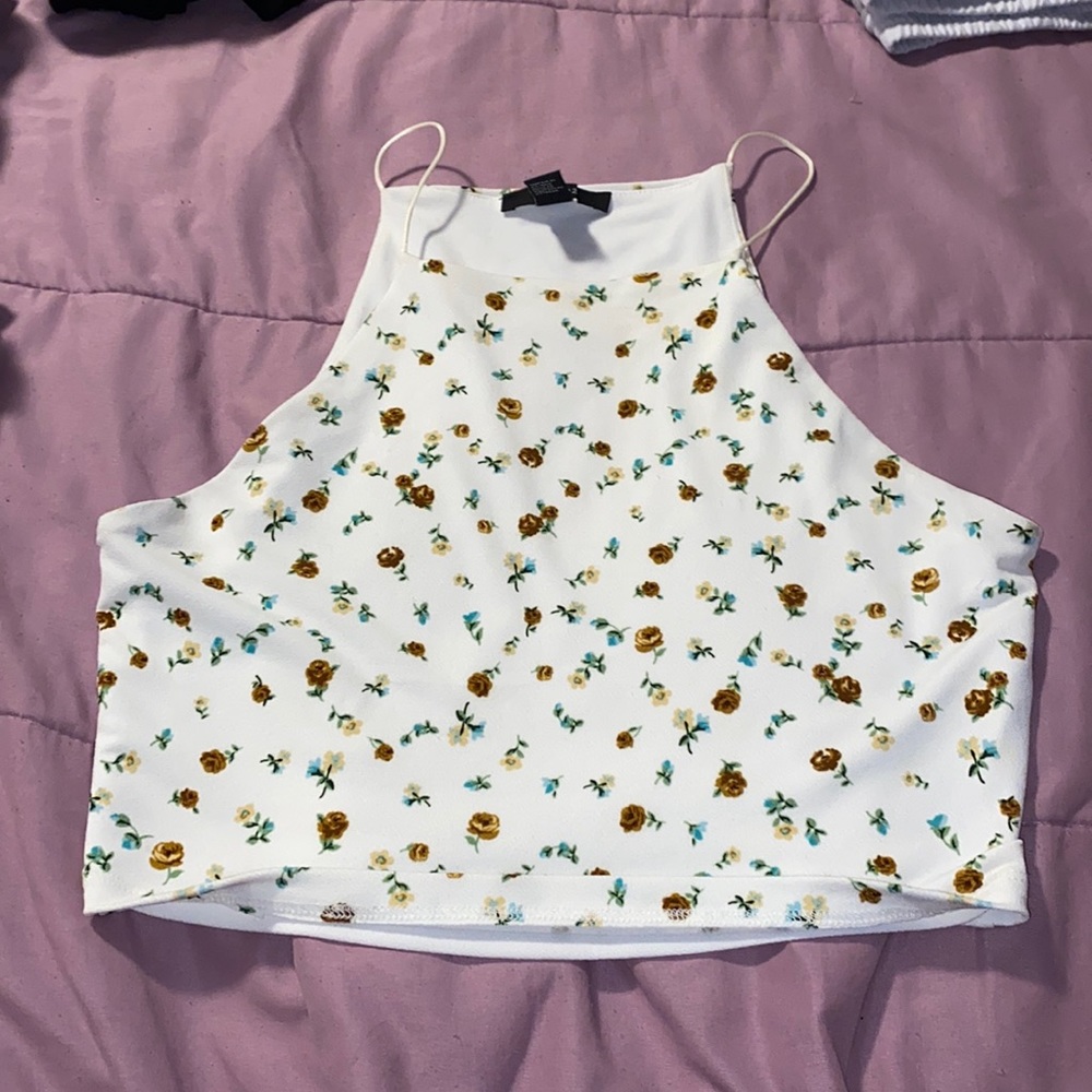 Floral halter top